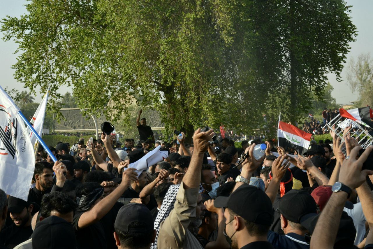 تجمع بزرگ مخالفان فتنه و قانون‌شکنان در بغداد