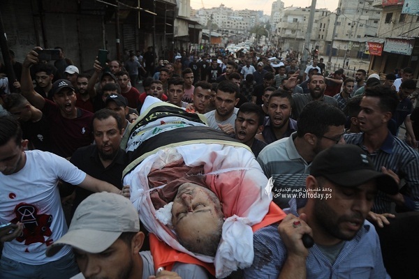 تشییع پیکر شهدای فلسطینی در باریکه غزه