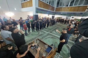 عزاداری آذری در مسجد امام علی(ع) بیشکک + فیلم