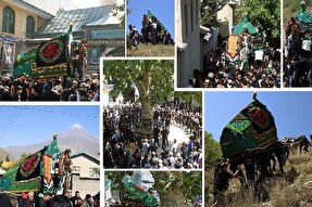 آیین نخل‌گردانی در روستای کوهستانی «نوا»