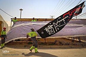 آماده‌سازی موکب‌های اربعین در مرز شلمچه