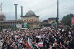 تجمع مردم گیلان در محکومیت حادثه تروریستی حرم شاهچراغ + عکس