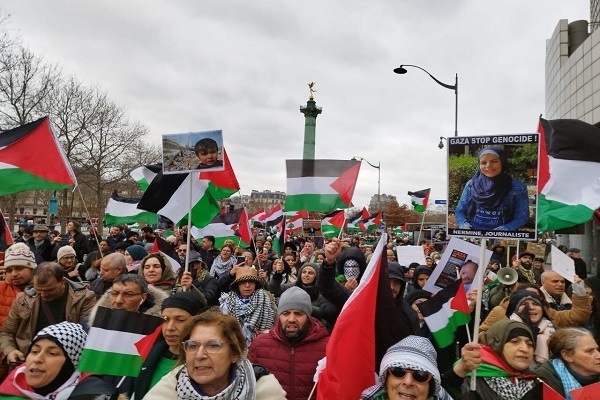 اعلام همبستگی تظاهرکنندگان با غزه در کشورهای اروپایی + عکس