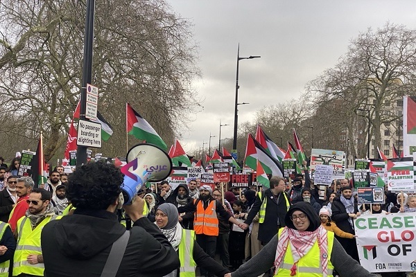 تظاهرات گسترده در لندن به مناسبت «روز جهانی همبستگی با غزه»