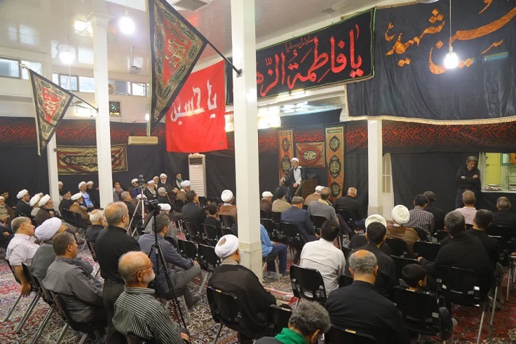 اقامه عزاداری امام حسین (ع) در دفتر آیت‌الله فاضل لنکرانی