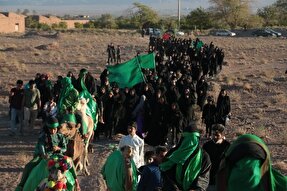 عکس | مراسم نمادین ورود اسرای کربلا به شهر شام در ده‌زیار