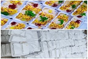 اطعام ایتام رودانی توسط حامیان نیکوکار در قالب طرح اطعام حسینی