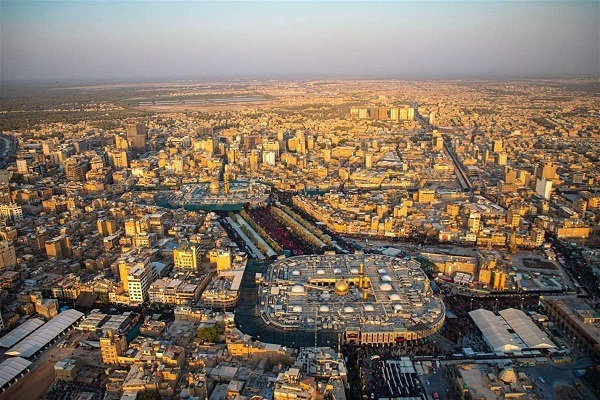 تصاویر هوایی از حال و هوای کربلا در صبح روز عاشورا