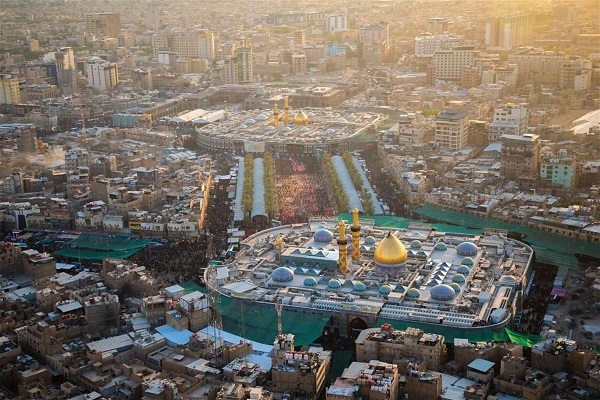 تصاویر هوایی از حال و هوای کربلا در صبح روز عاشورا