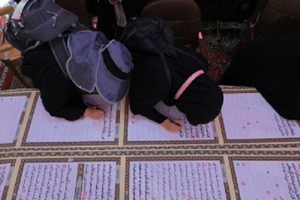 نگارش طولانی‌ترین قرآن توسط عتبه حسینی + عکس