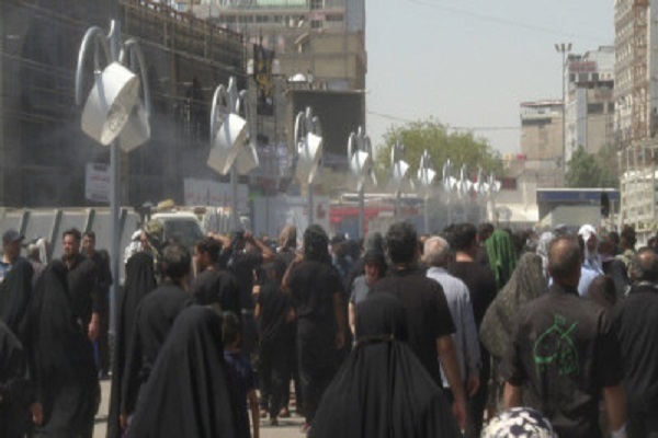 برنامه عتبه حسینی برای مقابله با گرما در ایام زیارت اربعین + عکس