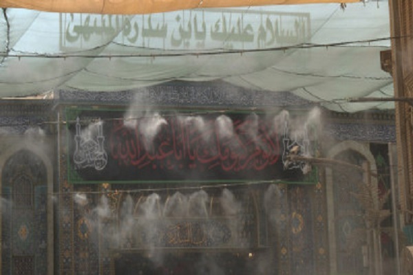 برنامه عتبه حسینی برای مقابله با گرما در ایام زیارت اربعین + عکس