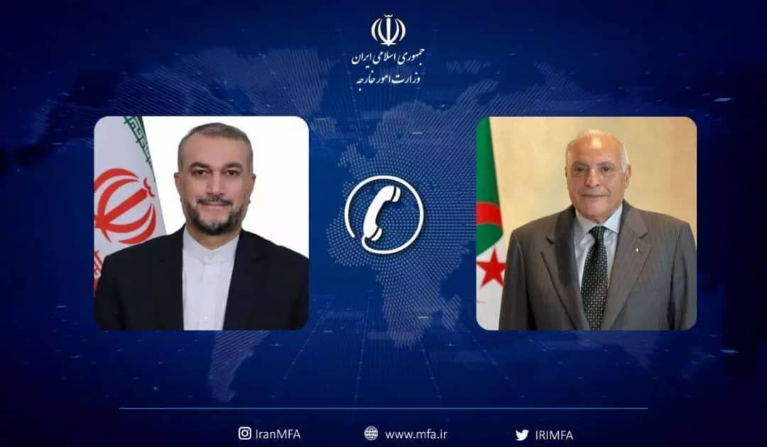 گفتوگوی تلفنی امیرعبداللهیان با وزیر خارجه الجزایر گفتوگوی تلفنی امیرعبداللهیان با وزیر خارجه الجزایر
