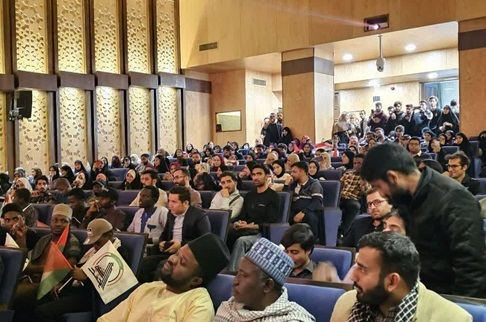 حمایت دانشجویان از مردم غزه در دانشگاه تهران