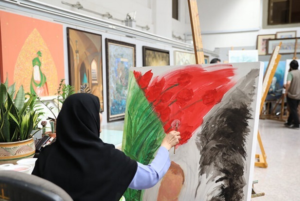 بخش ویژه «طوفان الاقصی» در دومین نمایشگاه هنرهای تجسمی ایثار