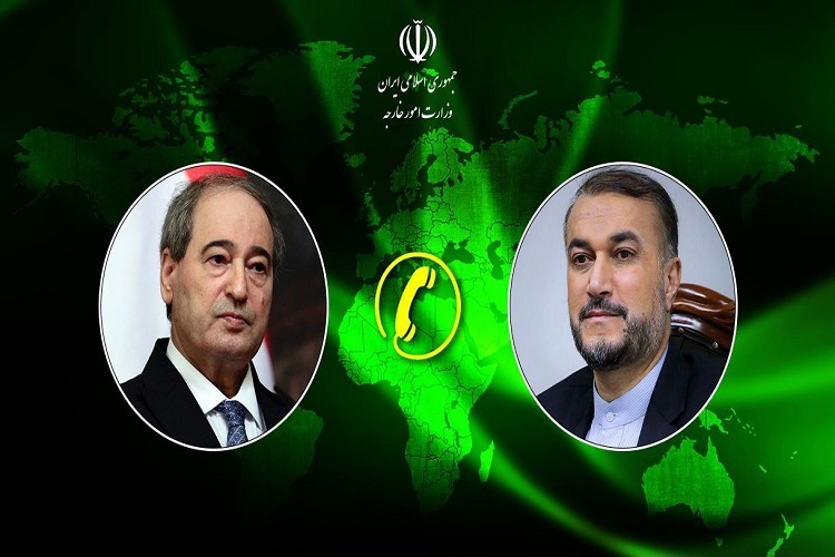 گفت‌و‌گوی تلفنی وزرای خارجه ایران و سوریه