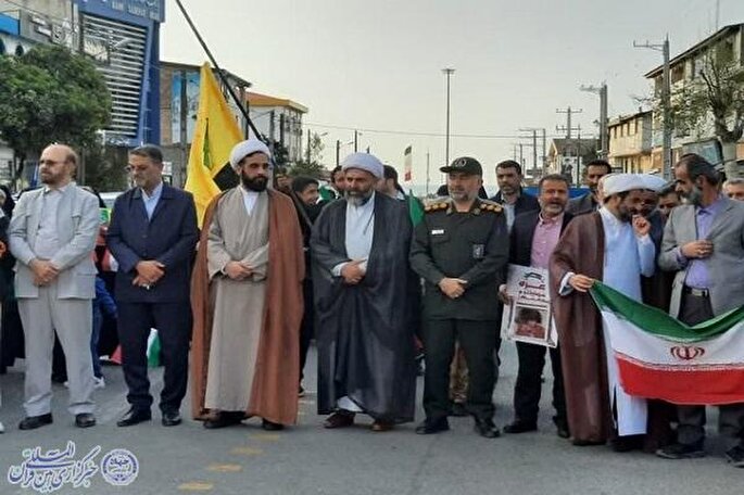 اجتماع مردمی حمایت از عملیات «وعده صادق» در نور