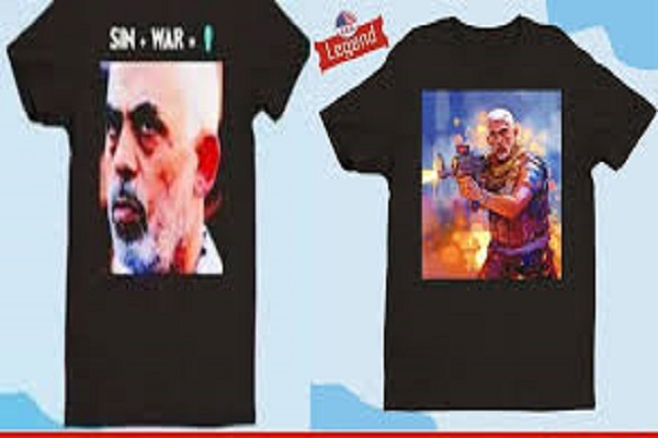 عصبانیت صهیونیست‌ها از نمایش تی‌ شرت‌هایی با تصویر سنوار