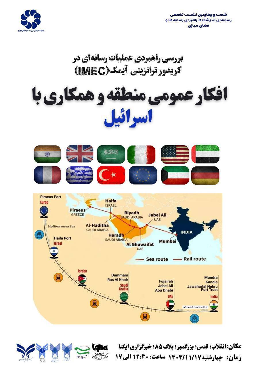 بررسی راهبردی عملیات رسانهای در کریدور ترانزیتی آیمک(IMEC) بررسی راهبردی عملیات رسانهای در کریدور ترانزیتی آیمک(IMEC)