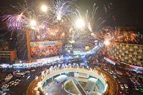 نورافشانی میدان ولی‌عصر (عج)