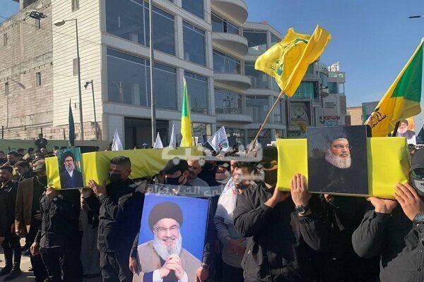 تشییع نمادین پیکر شهیدان نصرالله و صفی‌الدین در کشورهای مختلف