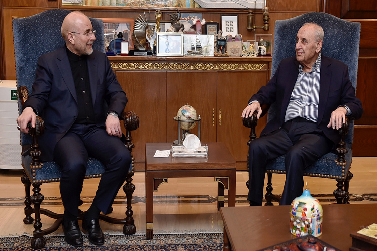 دیدار رؤسای مجلس ایران و لبنان دیدار رؤسای مجلس ایران و لبنان