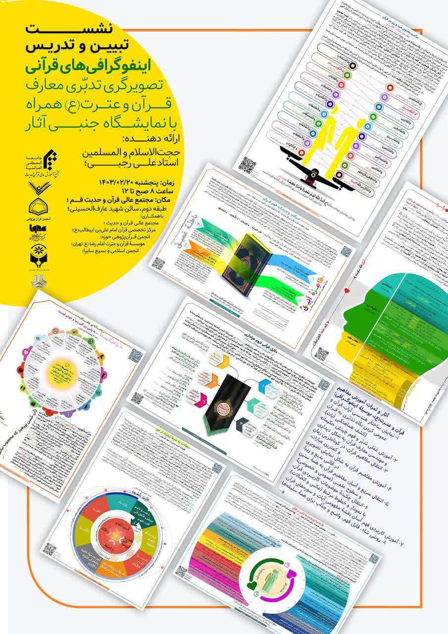 نشست تبیین و تدریس «اینفوگرافی‌های قرآنی» برگزار می‌شود + پوستر