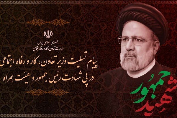 پیام تسلیت وزیر تعاون در پی شهادت رئیس‌جمهور مردمی