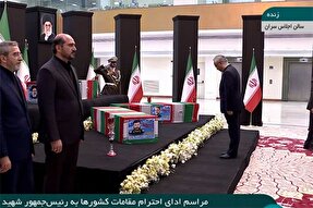 فیلم | مراسم ادای احترام مقامات کشورها به شهید جمهور