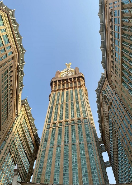 نمای مسجدالحرام از بالای یکی از بلندترین ساختمان‌های مکه