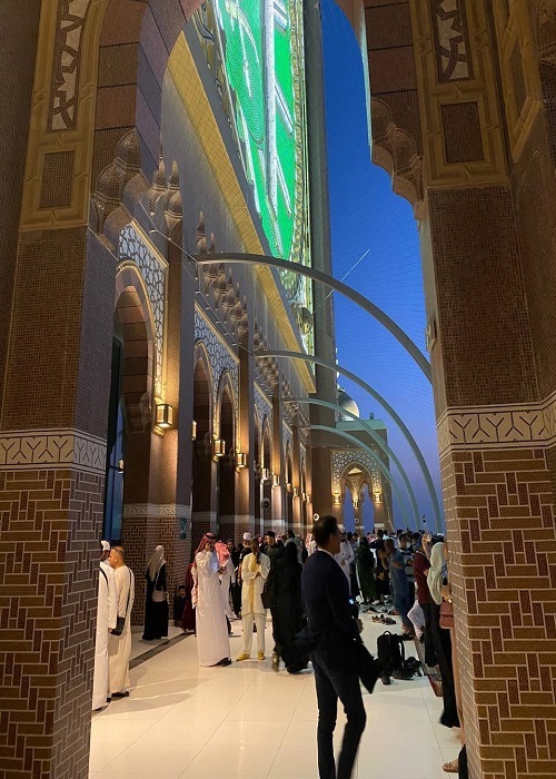 نمای مسجدالحرام از بالای یکی از بلندترین ساختمان‌های مکه