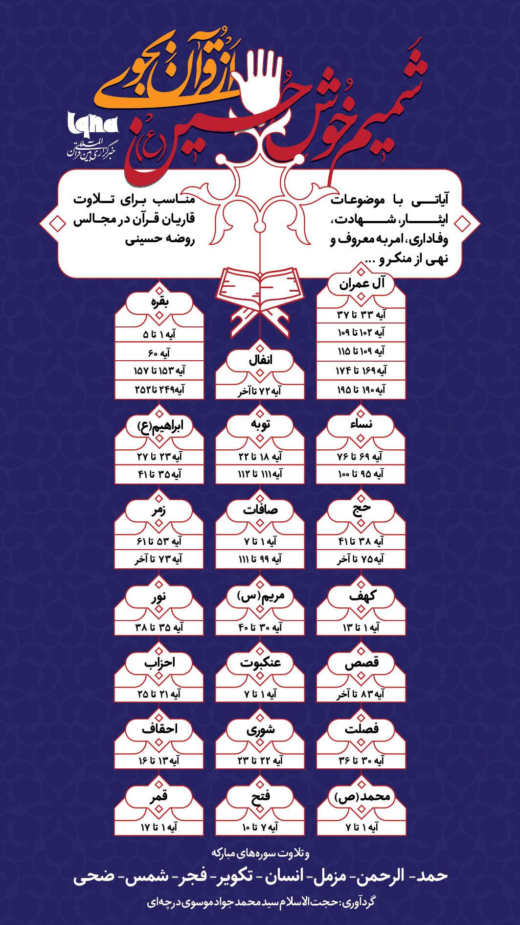 لزوم پیوستگی میان تلاوت قرآن و محتوای هیئات حسینی