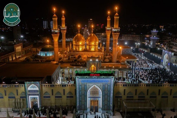 برفراشته شدن پرچم‌های عزا در عتبات مقدسه