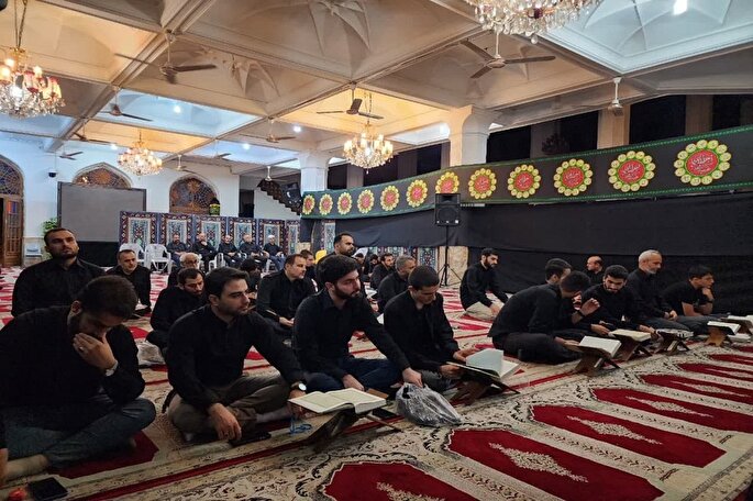 عکس | مراسم احیای قرآنی شب عاشورا در رشت