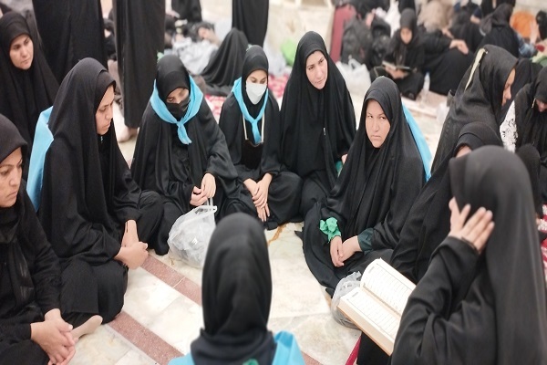 برنامه‌های قرآنی بانوان مسیر پیاده‌روی اربعین + عکس