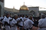 عکس | مراسم هیئت عزاداران خراسان جنوبی در حرم رضوی