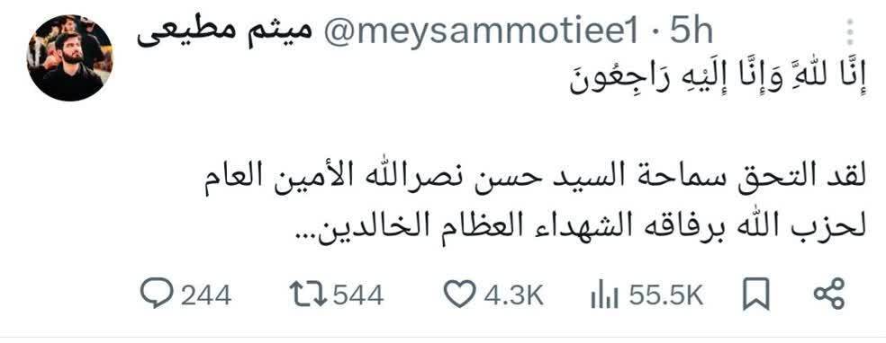 واکنش کاربران فضای مجازی به شهادت سیدمقاومت