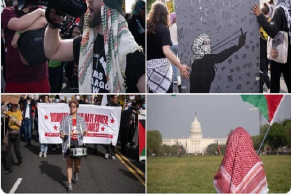 تظاهرات گسترده مردم جهان در محکومیت جنایات اسرائیل در غزه