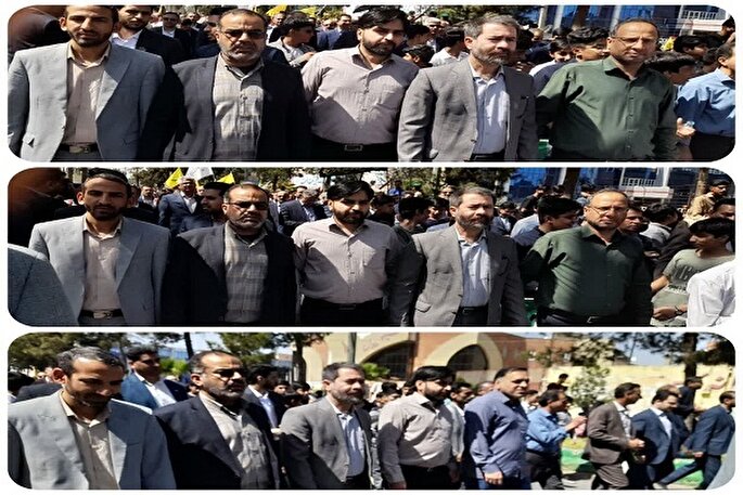 محکومیت جنایات اسرائیل در تجمع جهادگران سیستان‌وبلوچستان