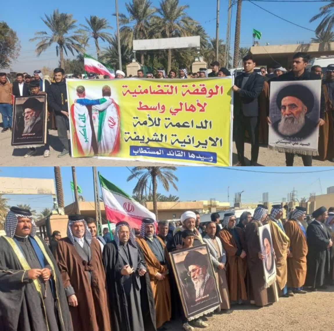 تجمع مقاومت عراق در حمایت از جمهوری اسلامی ایران + فیلم