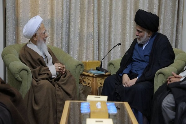 مقتدی صدر میزبان آیت‌الله جوادی آملی شد