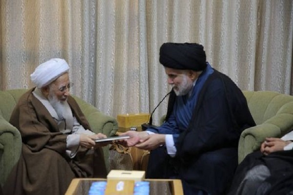 مقتدی صدر میزبان آیت‌الله جوادی آملی شد