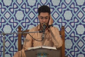 فرازی از تلاوت طه مرصادی در جمع حجاج ایرانی در مدینه منوره + فیلم