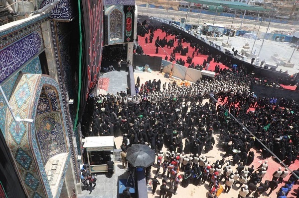 بزرگداشت دفن پیکر شهیدان کربلا + فیلم و عکس