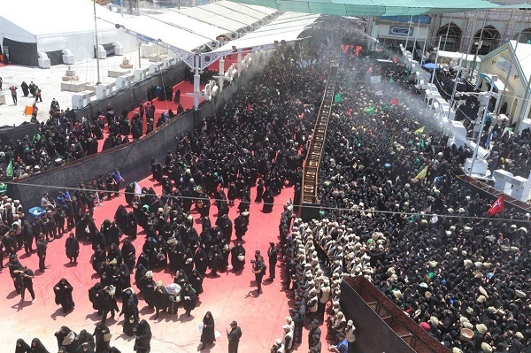 بزرگداشت دفن پیکر شهیدان کربلا + فیلم و عکس