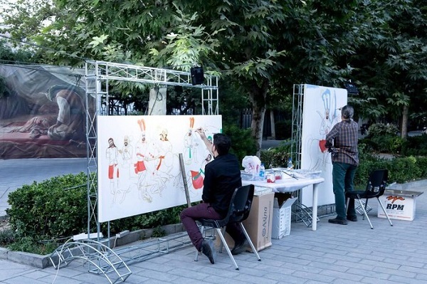 ارسالی////شَروه تا نقاشی قهوه‌خانه‌ای در سومین روز «خیمه هنر»