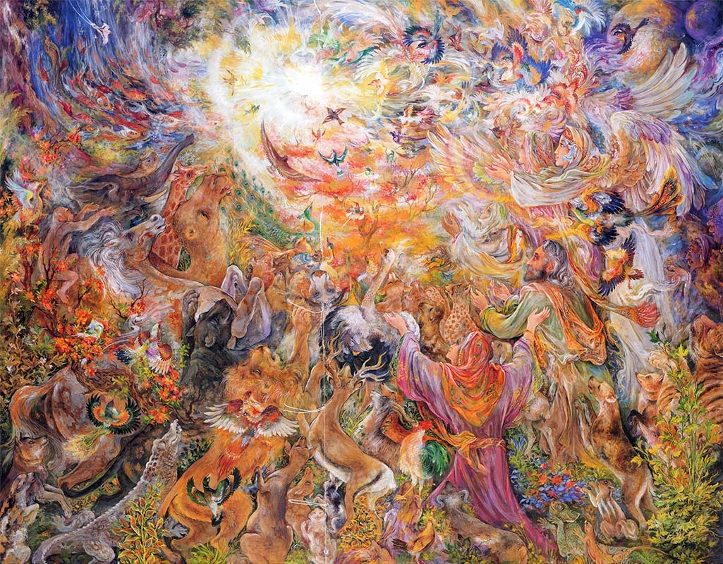 اشارات قرآنی اثر «ستایش پروردگار» محمود فرشچیان