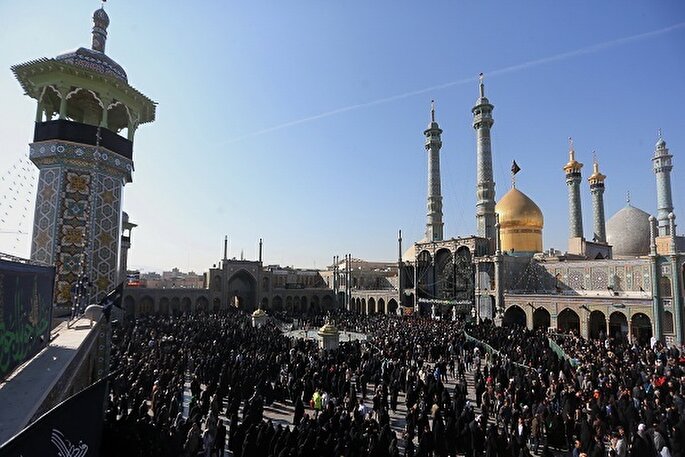 مراسم عزاداری دهه سوم صفر در حرم بانوی کرامت برگزار می‌شود