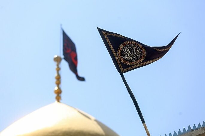 عکس | سیاهپوشی حرم بانوی کرامت در ایام آخر ماه صفر