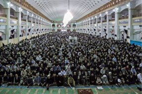 عکس | سخنرانی استاندار آذربایجان‌ شرقی پیش از خطبه‌های نماز جمعه تبریز